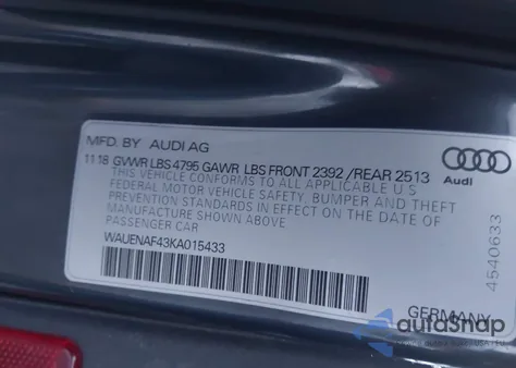 2019 Audi A4 45 Premium из США, поврежденный, VIN WAUENAF43KA015433